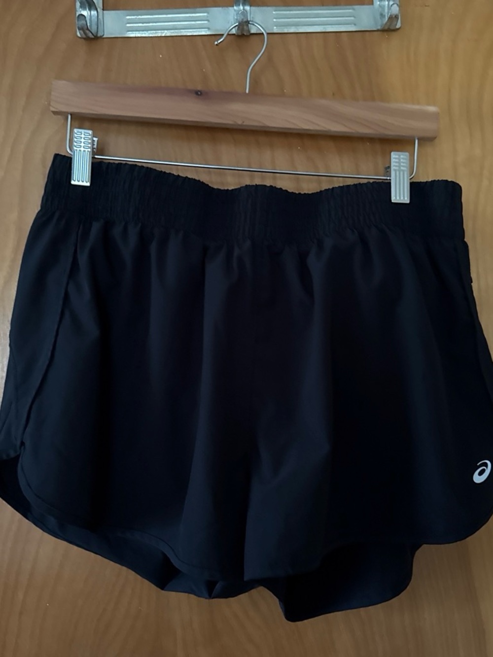 ASICS Black Athletic Running Shorts with Reflective Logo